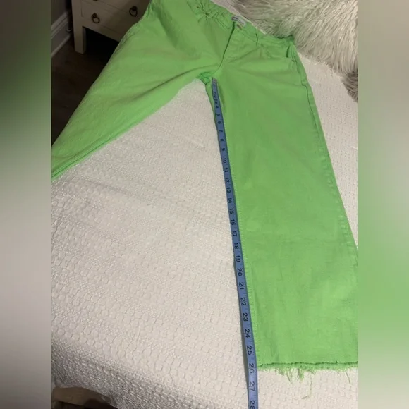 Zara The Boogie Pants Vibrant Green Wide Leg Pants - Picture 8 of 12